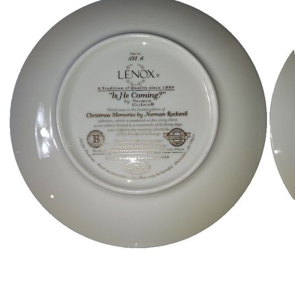 LENOX Norman Rockwell Christmas Memories Collector Plates 1997 1998 Bradford Vtg - Picture 7 of 10